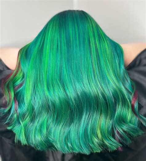 Emerald Green Color Hair