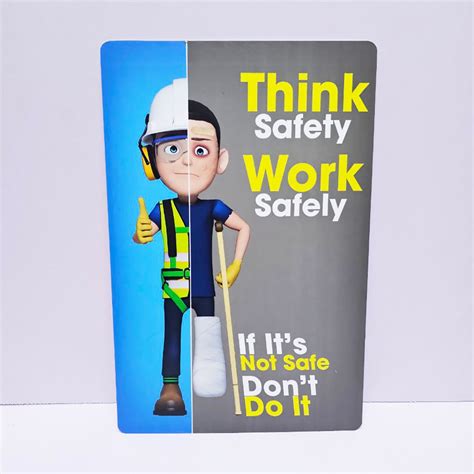 Poster Think Safety Work Safely - Etsy