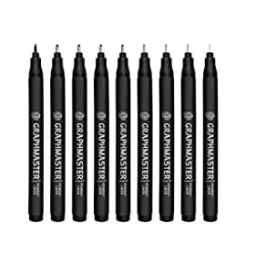 The Art Box Set of Black Pigment Fineliner Ink Micro Fine Point Liner ...