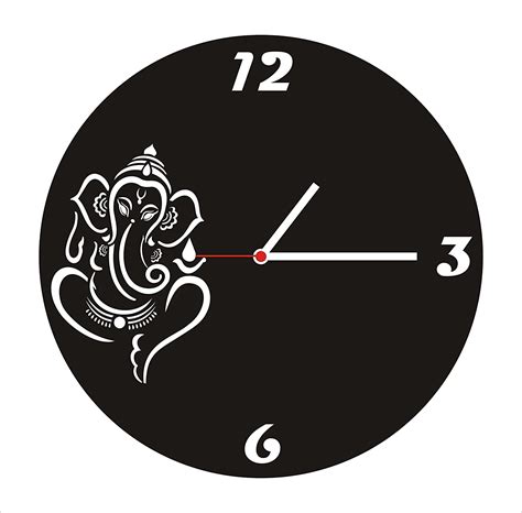 Buy wall clock brand king ganesh ji Online at Low Prices in India ...