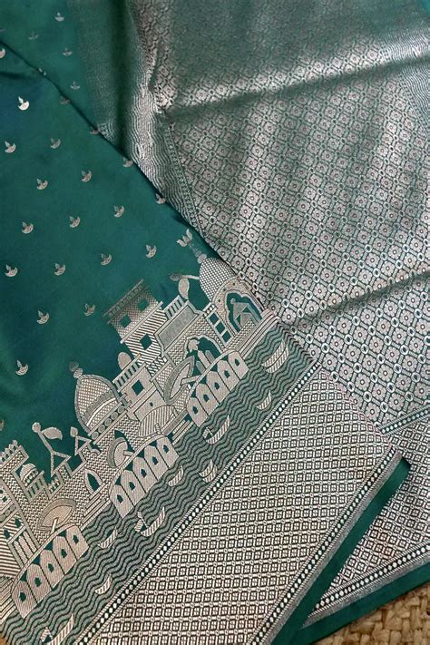 RAMA GREEN COLOR BANARASI SILK SAREE