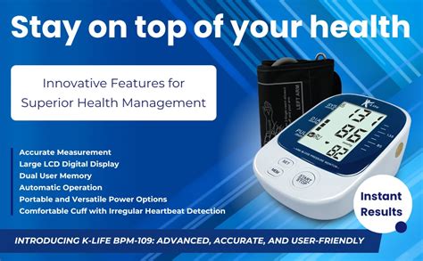K-Life - BPM-109 Fully Automatic Digital Electronic Blood Pressure ...