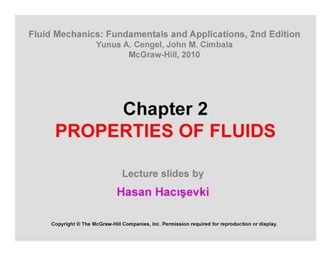 Chapter 2 - power - Chapter 2 PROPERTIES OF FLUIDS Lecture slides by ...