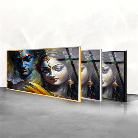 Radiant Radha Krishna: Beautifully Crafted Portrait – thedecorark