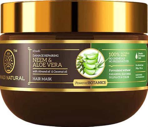 Buy KHADI NATURAL NEEM & ALOEVERA WITH ALOMOND OIL & COCONUT OIL HAIR ...