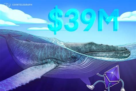Ethereum whale stacks $39M despite ETH falling harder than Bitcoin