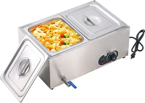 Amazon.com: KUARBARR 2-Pan Commercial Food Warmer Buffet 1200W Electric ...