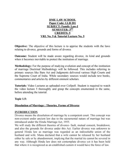 Tutorial 5 - Lecture notes 5 - DME LAW SCHOOL Paper Code: LLB 201 ...