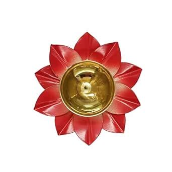 Buy Vintageware® Brass Lotus Flower Home Decoration Diya for Puja – 4 ...