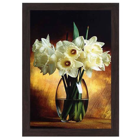 Wens 'White Flowers' Wall Painting (MDF, 35.5 cm x 50.8 cm x 1.2 cm ...