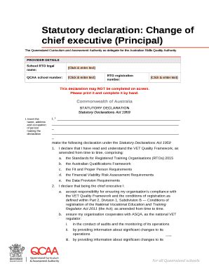 Image result for Chief Declaration Form