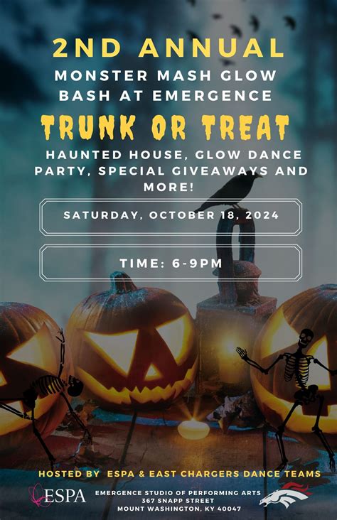 2nd Annual Monster Mash Glow Bash - Trunk or Treat! , 367 Snapp Street ...