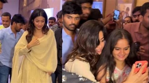 Rashmika Mandanna gets mobbed by fans at an event - HashtagU