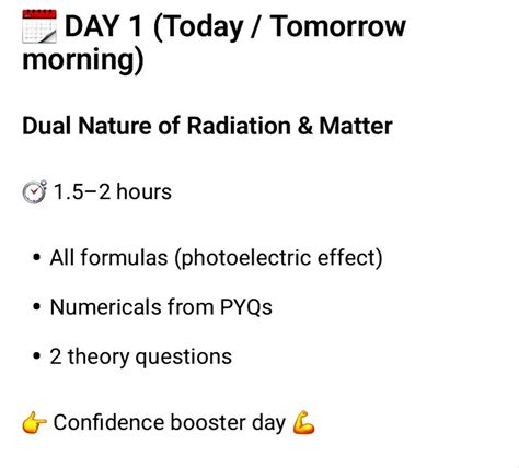 Physics Study Plan: 7-Day Target for Key Concepts & Formulas - Studocu