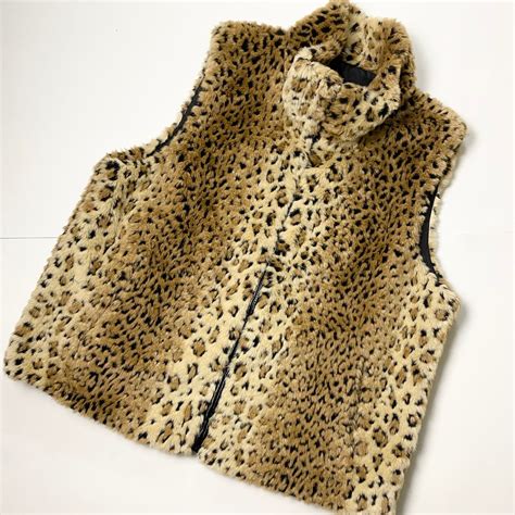 old animal pattern fake fur reversible vest | NOIR ONLINE