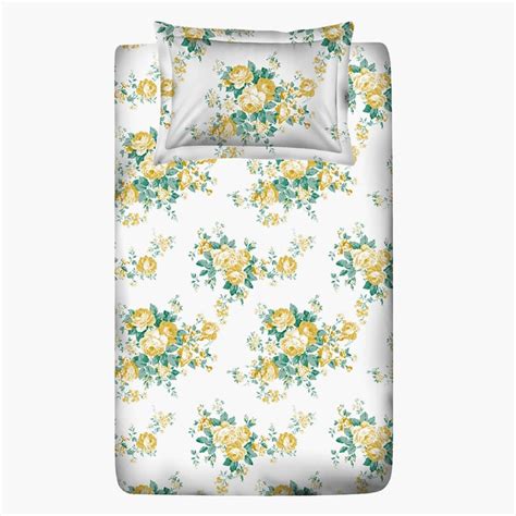Buy LAYERS Firenze Cotton 140TC Printed 2Pcs Single Bedsheet Set from ...