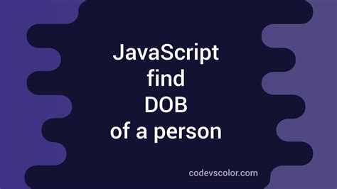 Image result for Date of Birth Validation in JavaScript