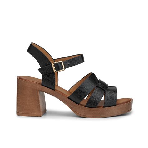 Stratum Noir platform block heel sandals» Cordwainers - Cordwainers
