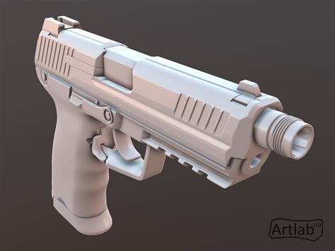 HK USP pistol 3D model pistol 3D weapon model 3D pistol | Etsy