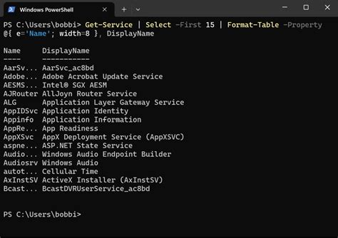 Format-Table PowerShell 的图像结果