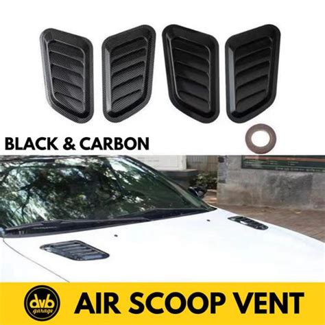 Jual Air Scoop Vent Hood Mobil Universal - Intake Flow Add On Cover ...