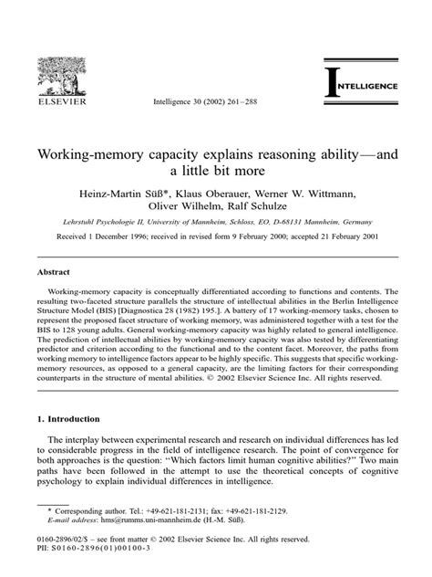 Working Memory Capacity 的图像结果