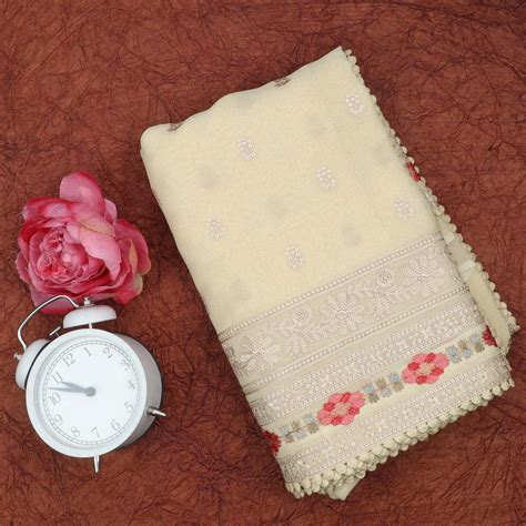 Buy Pure Georgette Silk Sarees Online | Singhania's