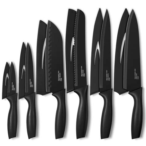 Onader Black Kitchen Knife Set Stainless Steel Sharp Small Knives Set ...