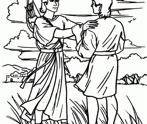 Coloring Page Of David And Jonathan