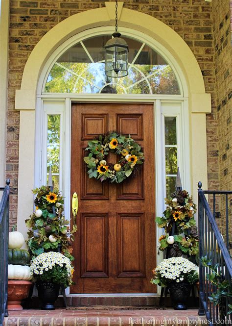 Something Different For Fall Front Door Decor - Feathering My Empty ...