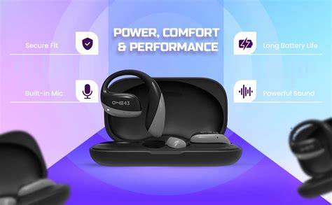 ONE43 Earphone Wireless Over Ear Earbuds Gaming Bluetooth Earphones ...