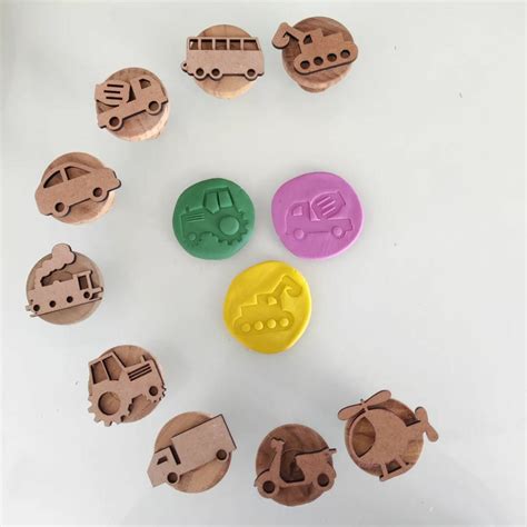 Vehicle Play Dough Stamp Set of 9