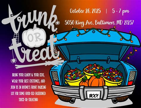 Trunk-or-Treat, 5050 King Ave, Baltimore, MD, United States, Maryland ...