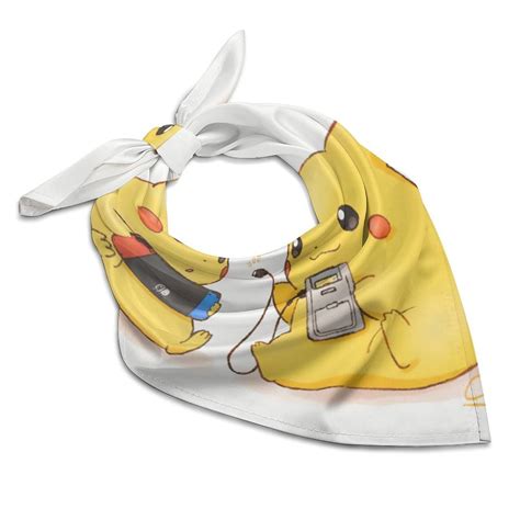 Pokemon-Pikachu Game22 Square Satin Head Scarf Hair Scarves Silk-like ...