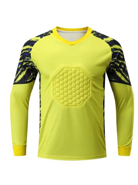 Youth Soccer Goalie Jersey Padded Goalie Shirt, Long Sleeve Soccer ...