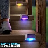 4pcs Solar Step Lights Outdoor LED Deck Stair Lights Waterproof LED for ...