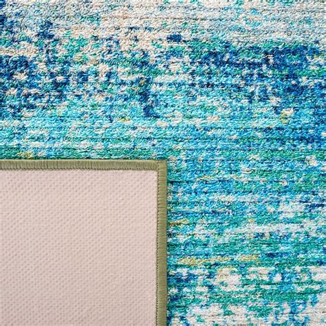 Safavieh Sequoia 7 x 9 Blue/Green Indoor Abstract Machine Washable Area ...