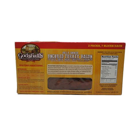theLowex.com - Godshall's Fully Cooked Uncured Turkey Bacon, 3 oz ...