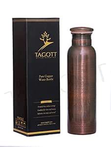 TAGOTT Handmade Antique Engraved Copper Water Bottle: Seamless & Leak ...