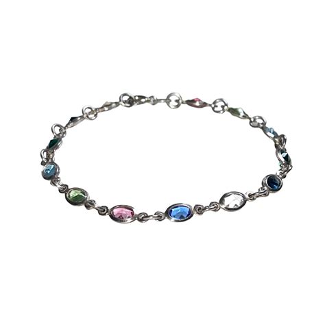 vintage silver rhinestone bracelet | NOIR ONLINE