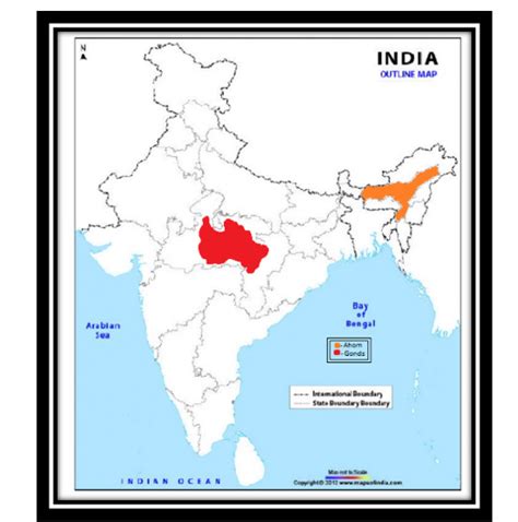 Mark ahoms and gonds on outline map of India - Home Work Help - Learn ...