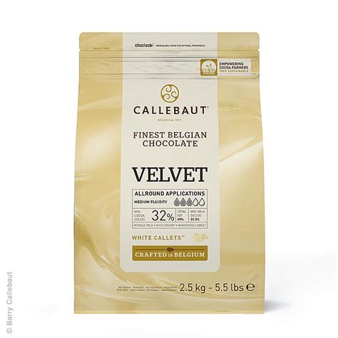 Cokelat putih Callebaut Beludru, Callet, 32% mentega kakao, 22,3% susu ...
