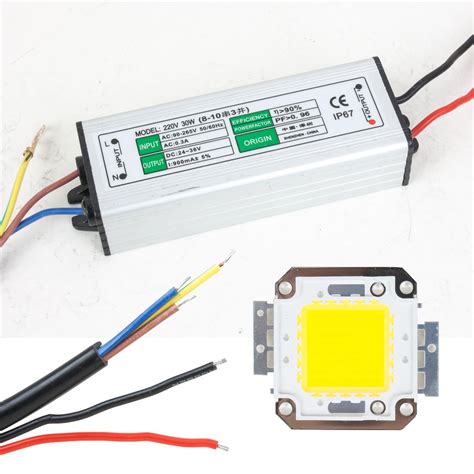 uxcell 30W LED Driver Waterproof IP67 Power Supply High Power Adapter ...