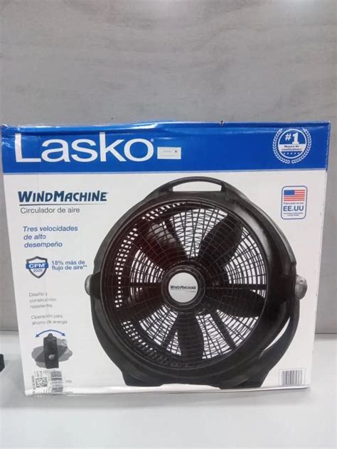 Lasko Wind Machine 20 Air Circulator Floor Fan 3 Speeds 23 H Black ...