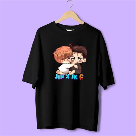 JIN X JK / BTS Cute Chibi Oversized Tshirts – PURPLELOVE