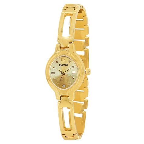 Buy HMT Quartz Original Bengal Model Gold Dial Wrist Watch for Women at ...
