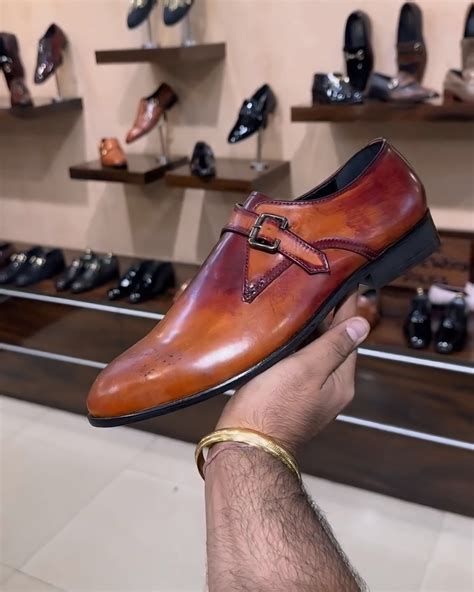 Dual-tone Sun-tan Burnished Single Monks – Warewood Shoemakers