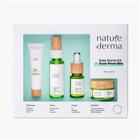 Daily Routine Starter Kit for Acne-Prone Skin – 65mL | Nature Derma