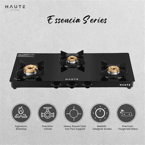 Best 3 Burner Gas Stove with Glass Top - Haute Kitchen