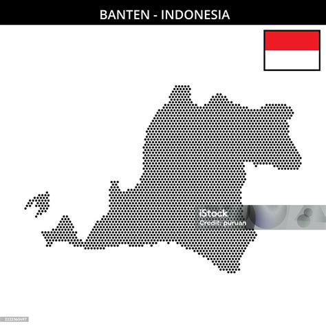 Small Hexagonal Dotted Map Of Banten In Indonesia Stock Illustration - Download Image Now - Art ...